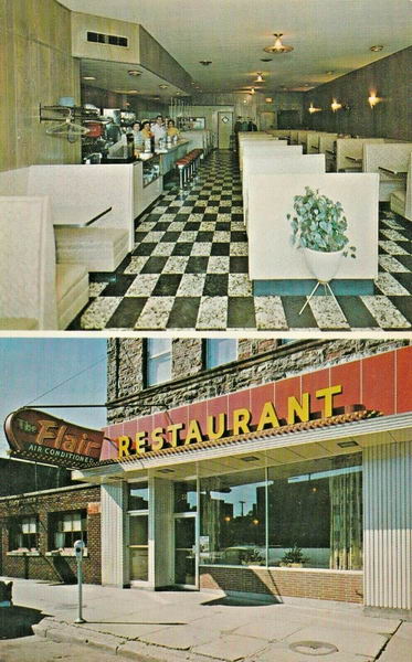 The Flair Restaurant - Old Postcard